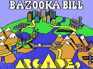 Bazooka Bill title screen for Commodore 64